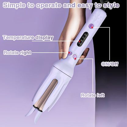 CurlEase™ Automatic Rotating Hair Curler with Smart Timer