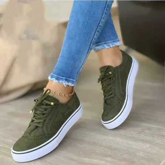 Olivya  - Women’s Lace-Up Platform Sneakers