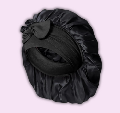 SilkAura™ Luxury Silk Hair Wrap – Nighttime Hair Protection