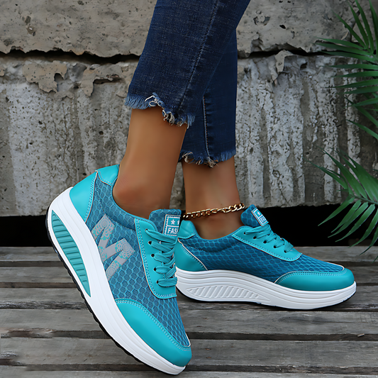 Solevia – Pain-Free Breathable Mesh Platform Walking Sneakers