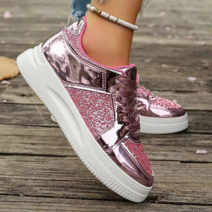 Faynelle | Women’s Sequin Platform Sneakers