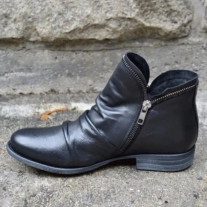 Mavexa | Western Zip Ankle Boots for Women