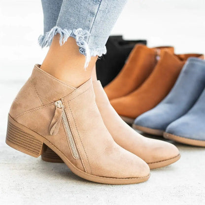 Natrio™ | Women’s Side-Zipper Ankle Boots