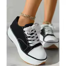 Eveloise™ | Women’s Canvas Platform Sneakers – Casual & Breathable
