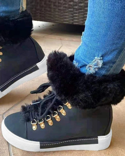 ARLA™ | Women’s Plush Snow Boots – Warm Flat Ankle