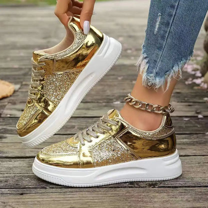 Faynelle | Women’s Sequin Platform Sneakers