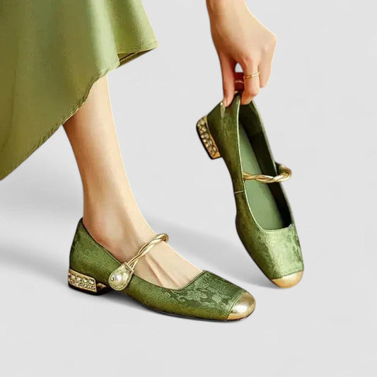 Chrystahh | Elegant Low-Heel Mary Janes