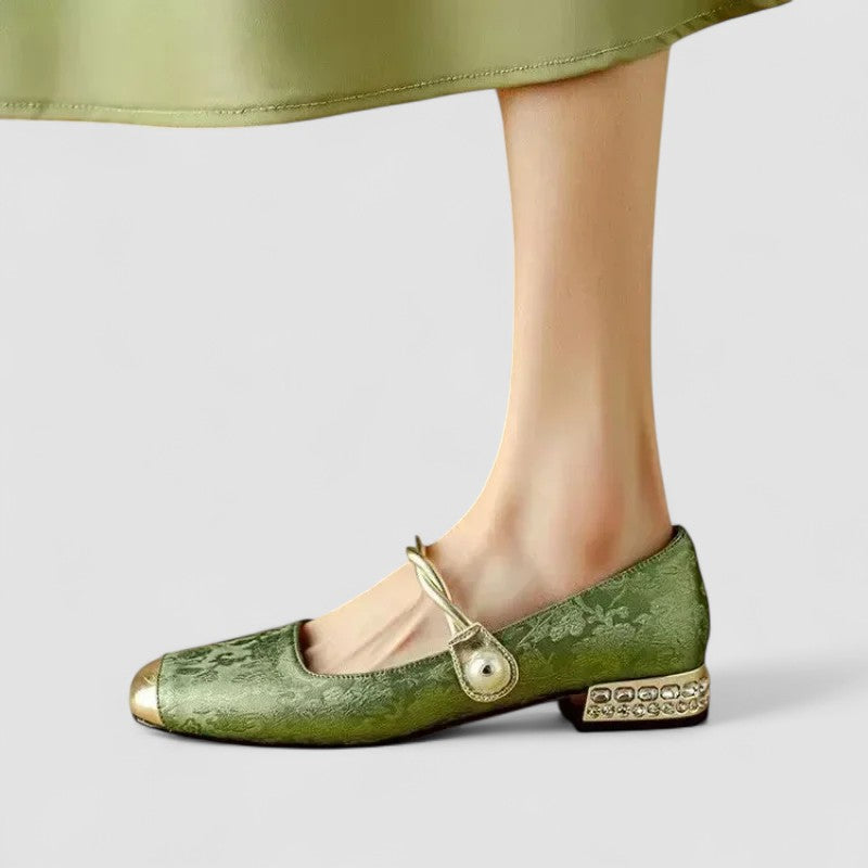 Chrystahh | Elegant Low-Heel Mary Janes
