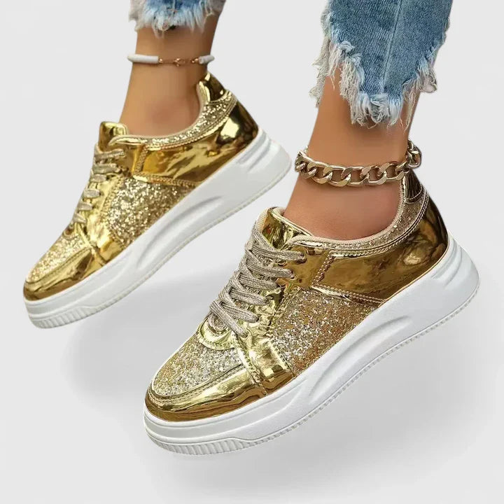Faynelle | Women’s Sequin Platform Sneakers