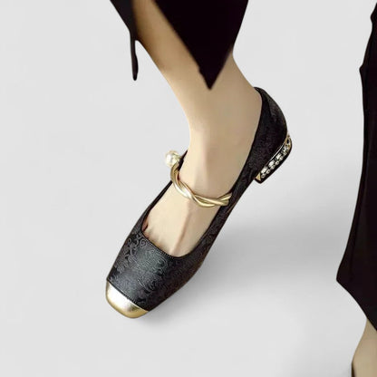 Chrystahh | Elegant Low-Heel Mary Janes