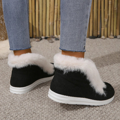 SnowLivia | Women’s Warm Plush Slip-On Snow Boots