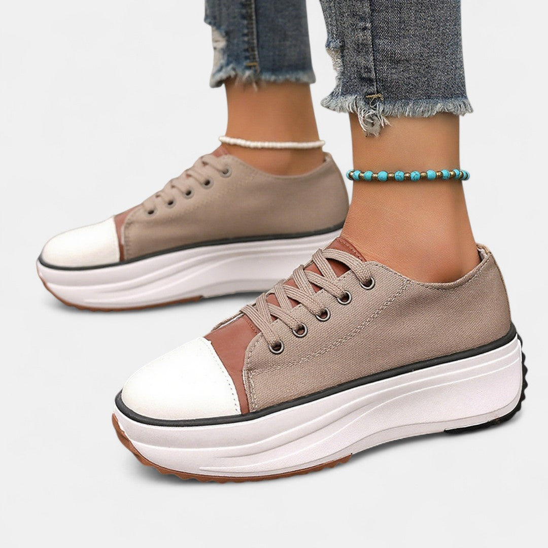 Eveloise™ | Women’s Canvas Platform Sneakers – Casual & Breathable