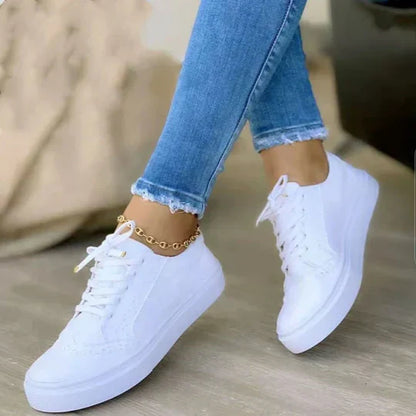 Olivya  - Women’s Lace-Up Platform Sneakers