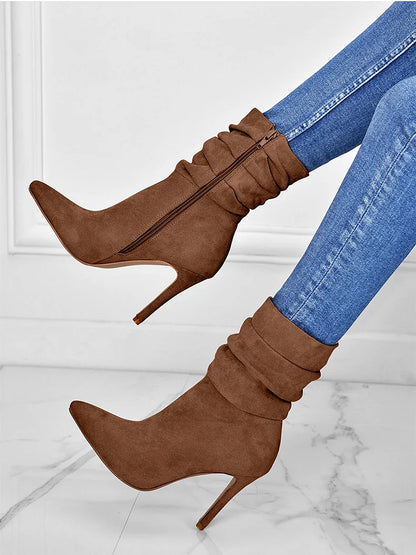 Velora | Stylish Pointed Toe High Heel Ankle Boots
