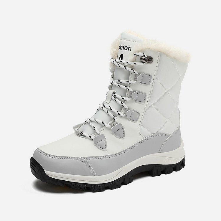 VELA™ | Women’s Winter Ankle Boots – Warm Lace-Up