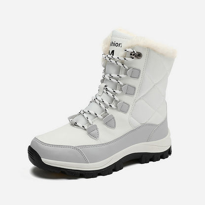 VELA™ | Women’s Winter Ankle Boots – Warm Lace-Up