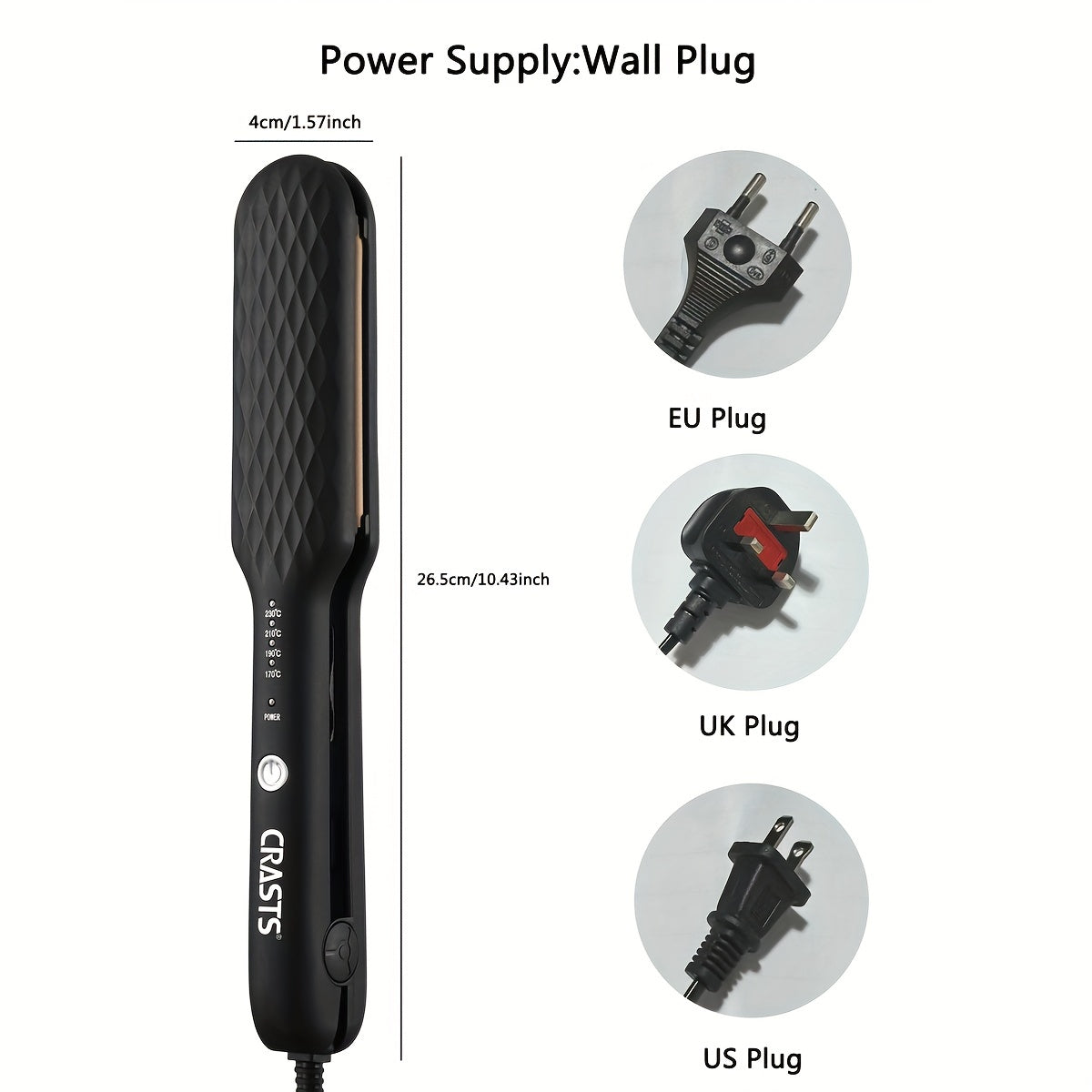CRASTS™ – Straighten, Curl & Crimp with Adjustable Heat & LCD Control
