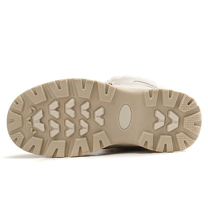 SnowEase | Women’s Winter Lace-Up Plush Ankle Boots