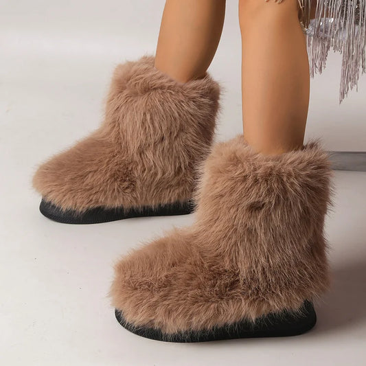 Velmora | Women’s Warm Ankle Slip-On Boots