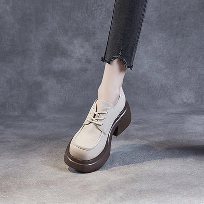 Ardella | Women’s Platform Loafers – 7.5cm Comfy Wedges