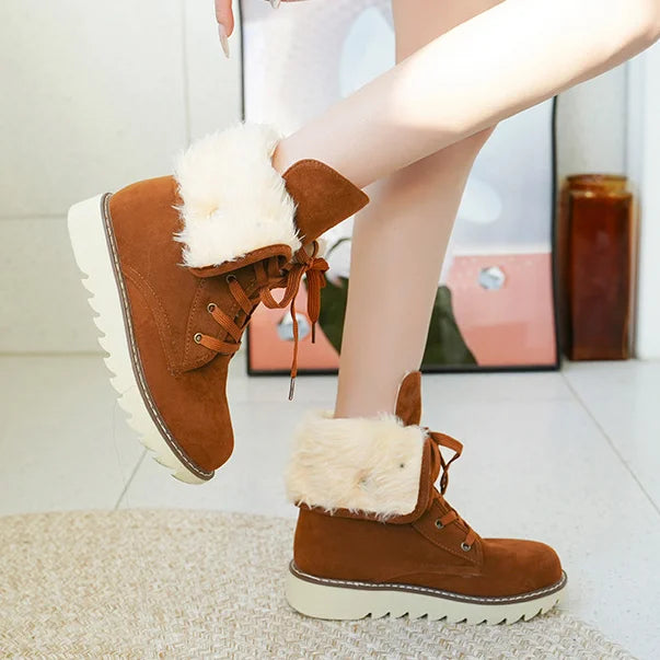 FEROX™ | Women’s Mid-Length Boots - Warm Lace-Up