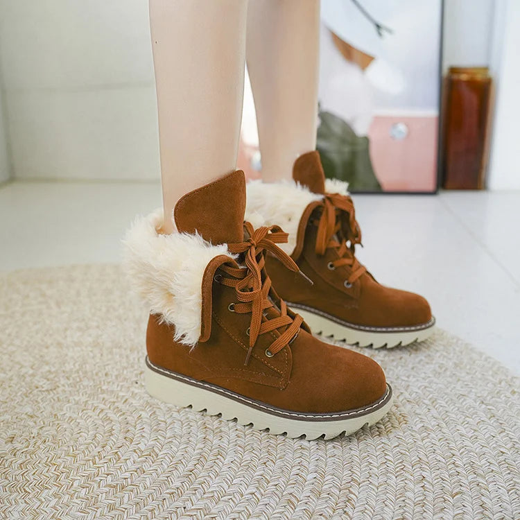 FEROX™ | Women’s Mid-Length Boots - Warm Lace-Up