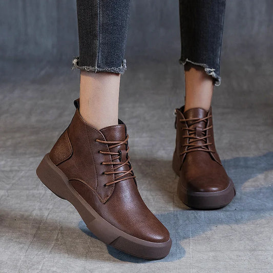 Velviro | Retro Warm Winter Ankle Boots for Women