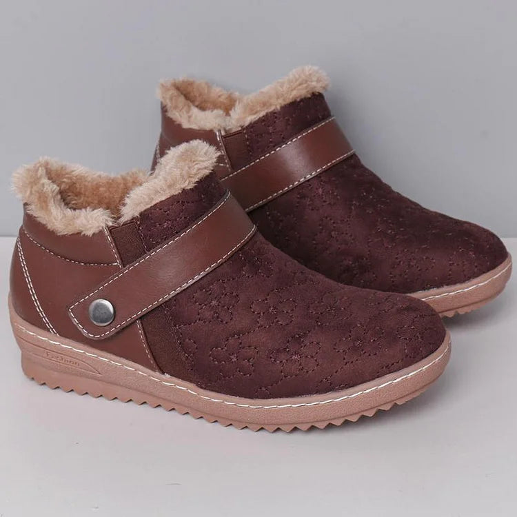Velora | Comfortable Warm Lined Wedge Ankle Boots