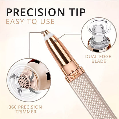 GlowSmooth | Women’s Shaver – Painless 4-in-1 for Face & Bikini Line