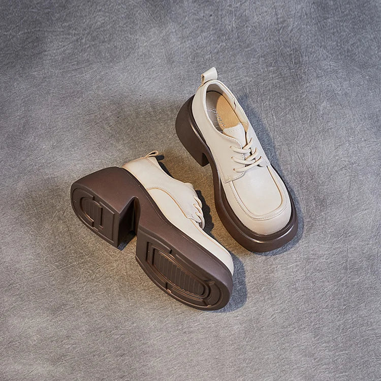 Ardella | Women’s Platform Loafers – 7.5cm Comfy Wedges