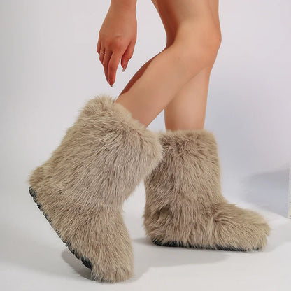 Velmora | Women’s Warm Ankle Slip-On Boots