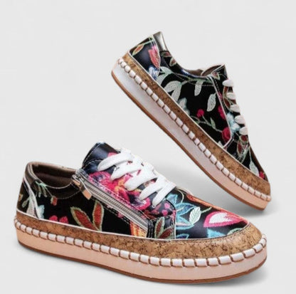 Olisette | Ethnic Floral Women’s Sneakers