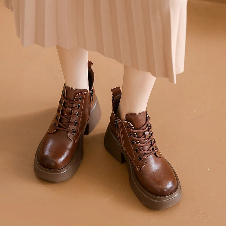 Ardella | Women’s Platform Loafers – 7.5cm Comfy Wedges