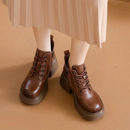 Ardella | Women’s Platform Loafers – 7.5cm Comfy Wedges