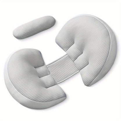 BellyNest™ – Ergonomic 2-in-1 Pregnancy Pillow for Side-Sleeping Comfort & Support