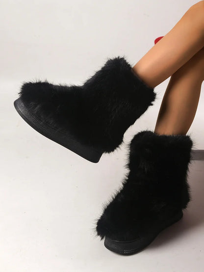 Velmora | Women’s Warm Ankle Slip-On Boots