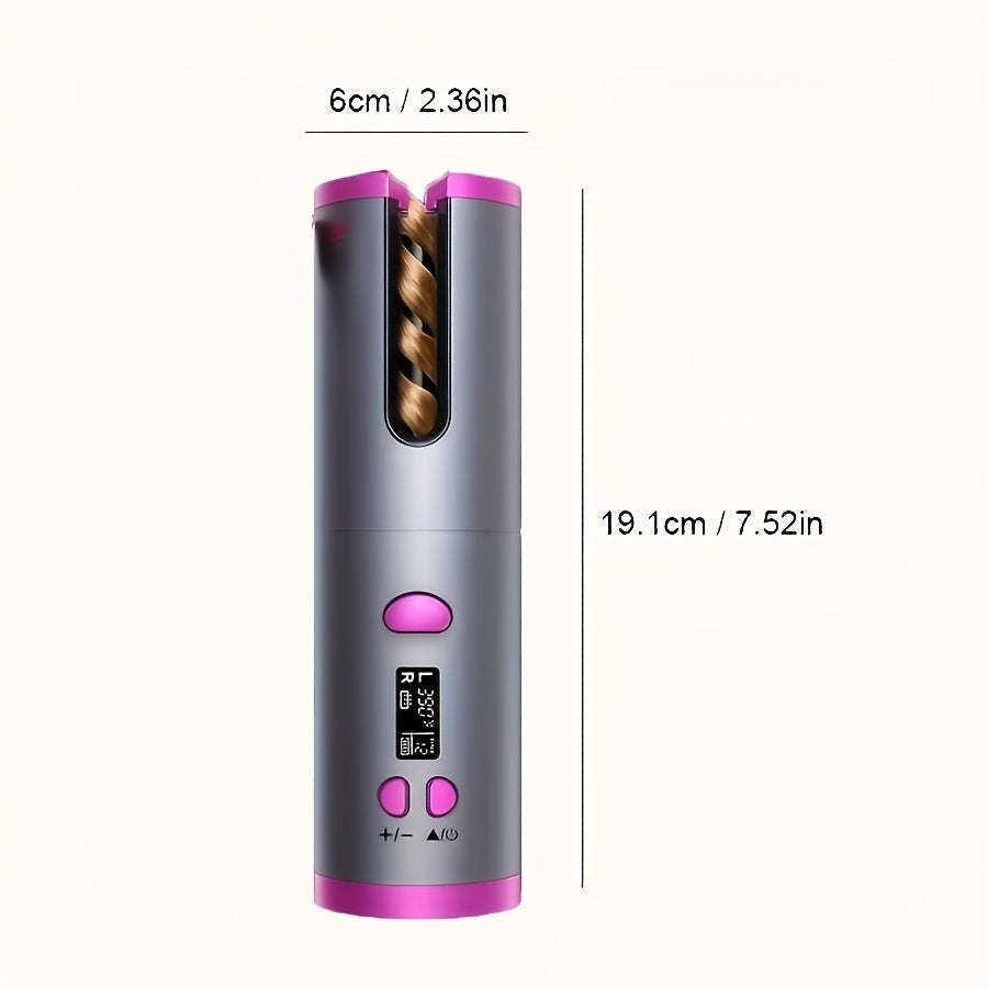 CurlFree™ | Portable Hair Curler – Rechargeable Wand with Auto-Off Safety Feature