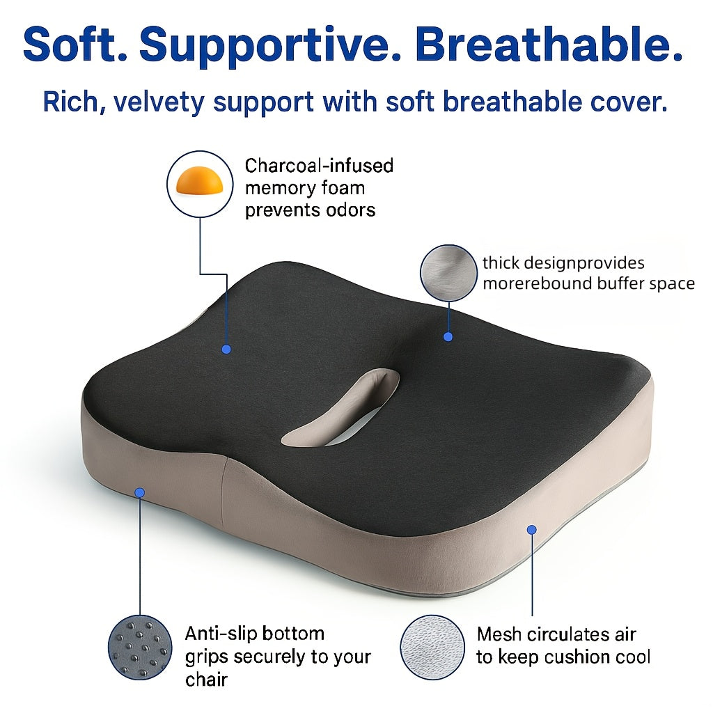 SitEase™ – Ergonomic Cushion for Tailbone & Hip Relief at Work or Travel