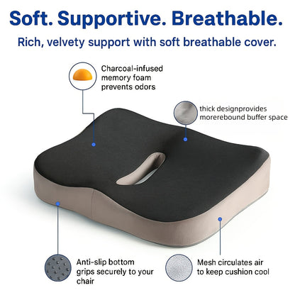 SitEase™ – Ergonomic Cushion for Tailbone & Hip Relief at Work or Travel