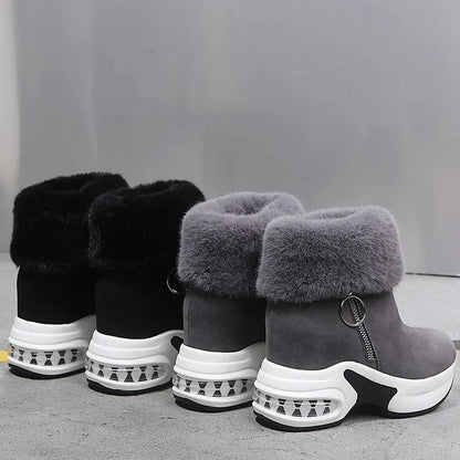FROZA | Women’s Plush Lace-Up Snow Boots