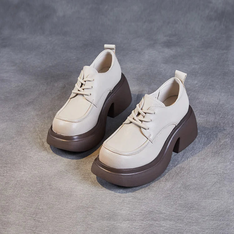 Ardella | Women’s Platform Loafers – 7.5cm Comfy Wedges