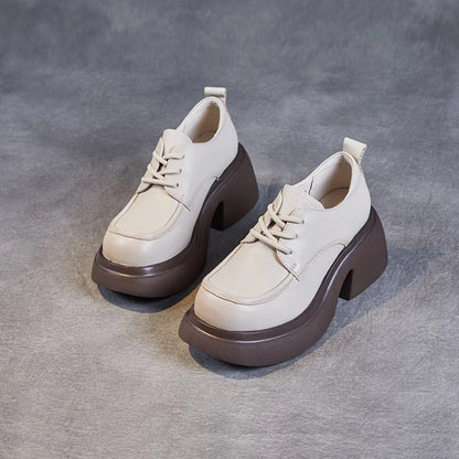 Ardella | Women’s Platform Loafers – 7.5cm Comfy Wedges