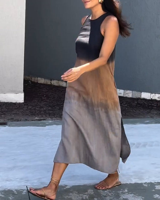 Gradella™ - Sleeveless Gradient Dress