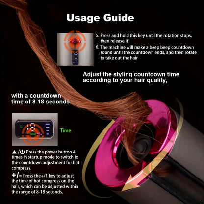 CurlFree™ | Portable Hair Curler – Rechargeable Wand with Auto-Off Safety Feature