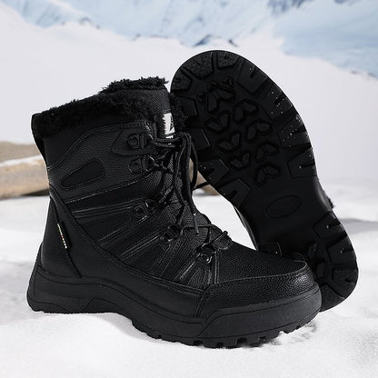 SnowEase | Women’s Winter Lace-Up Plush Ankle Boots