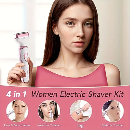LuxeCare™ Rechargeable ladies' shaver - Gentle 4-in-1 care everywhere