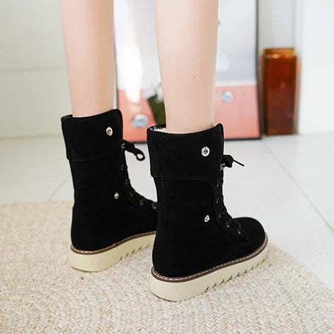 FEROX™ | Women’s Mid-Length Boots - Warm Lace-Up