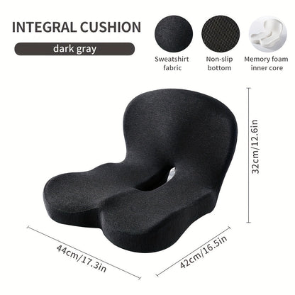 PostureNest™ Ergonomic Memory Foam Cushion for Hip & Lower Back Support