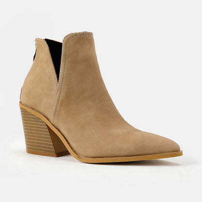 VELA™ | Women’s Mid-Heel Ankle Boots – Slip-On