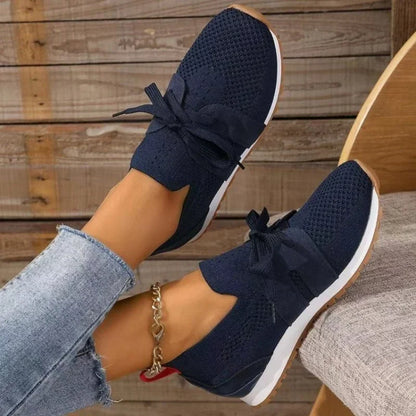 NJTD — Breathable Knit Women’s Platform Sneakers
